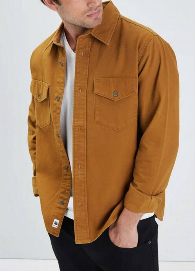 Vêtement en cuir Veste, parka & doudoune textile camel