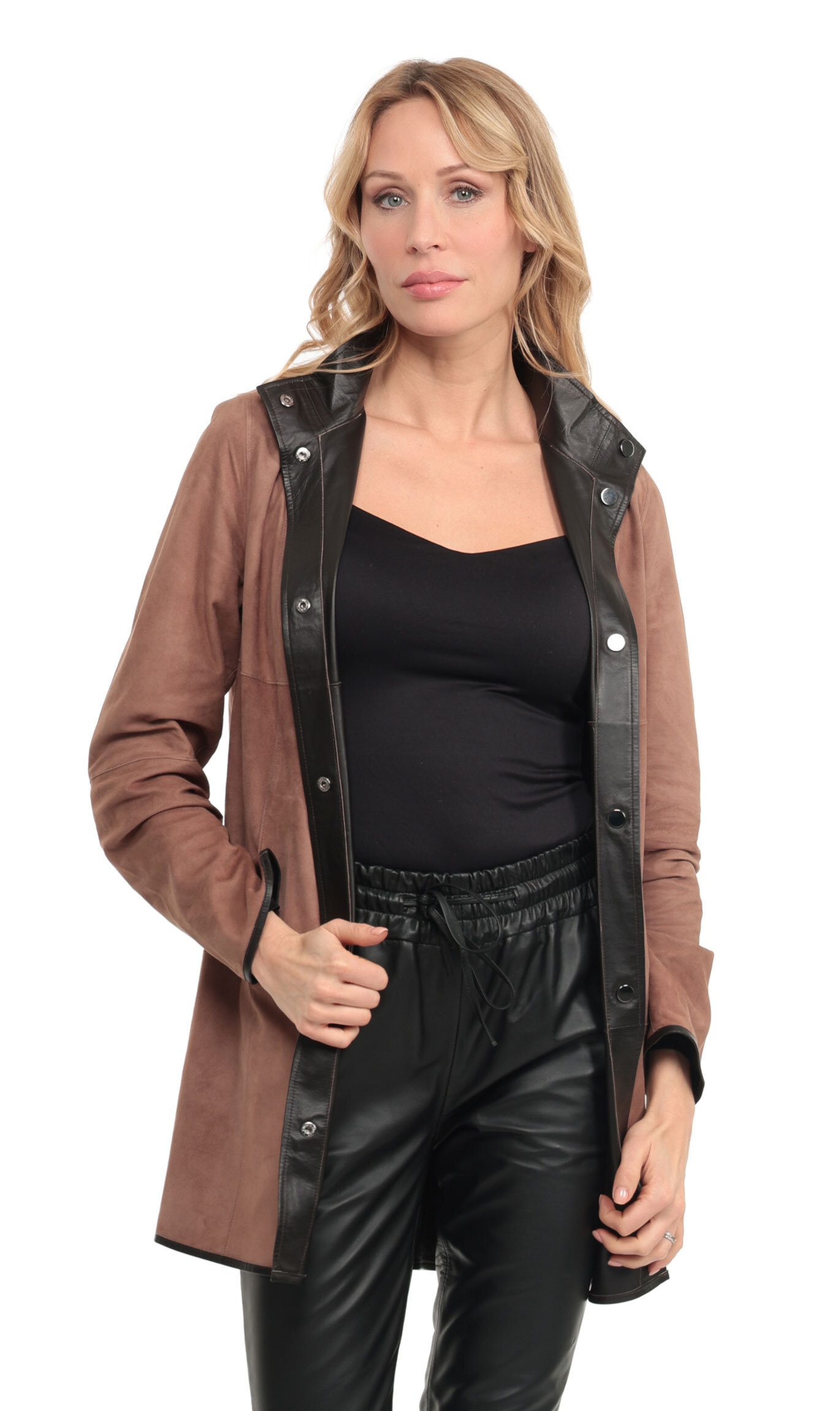 Vêtement en cuir Manteaux cuir marron, taupe