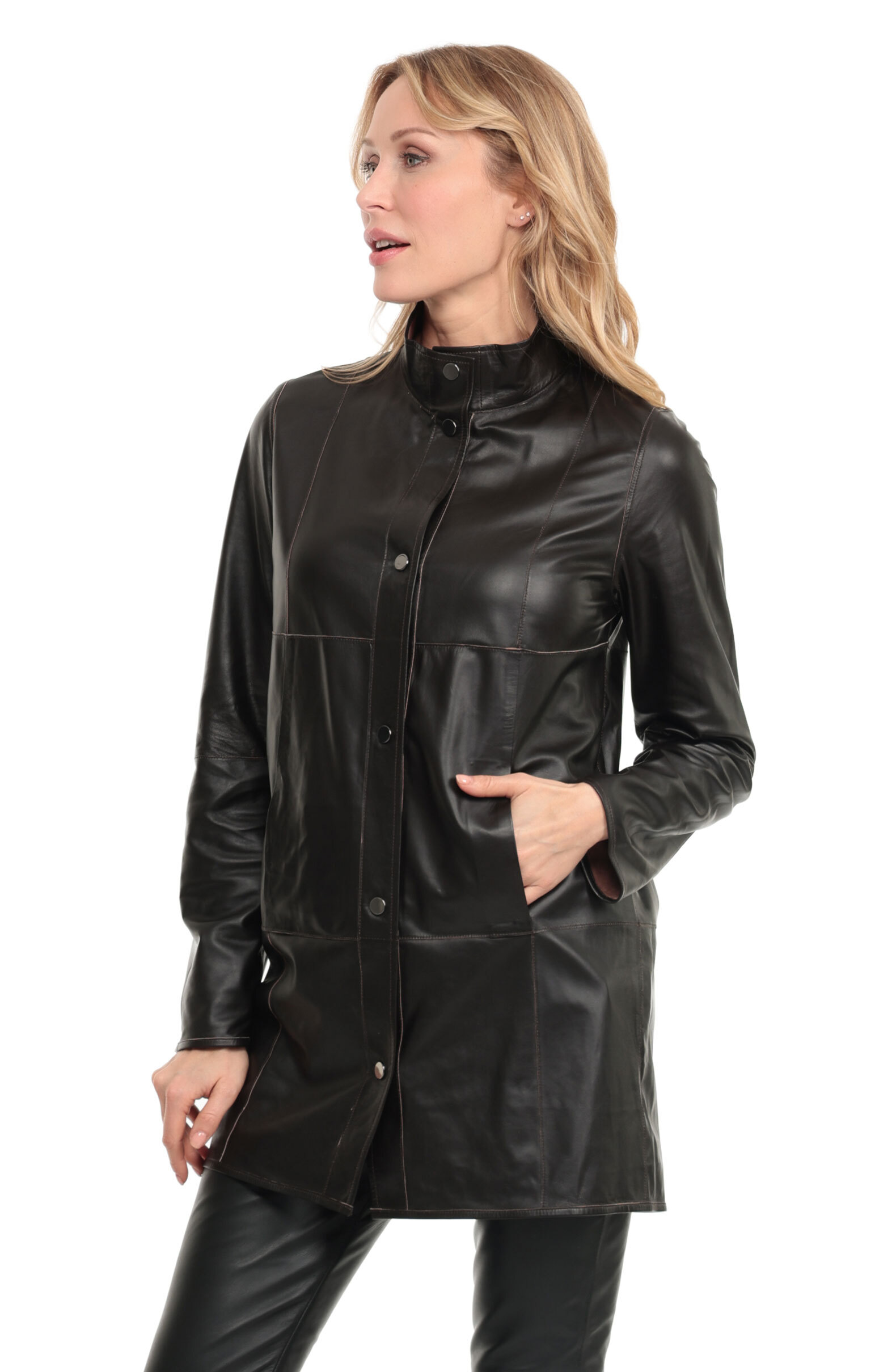 Vêtement en cuir Manteaux cuir marron, taupe