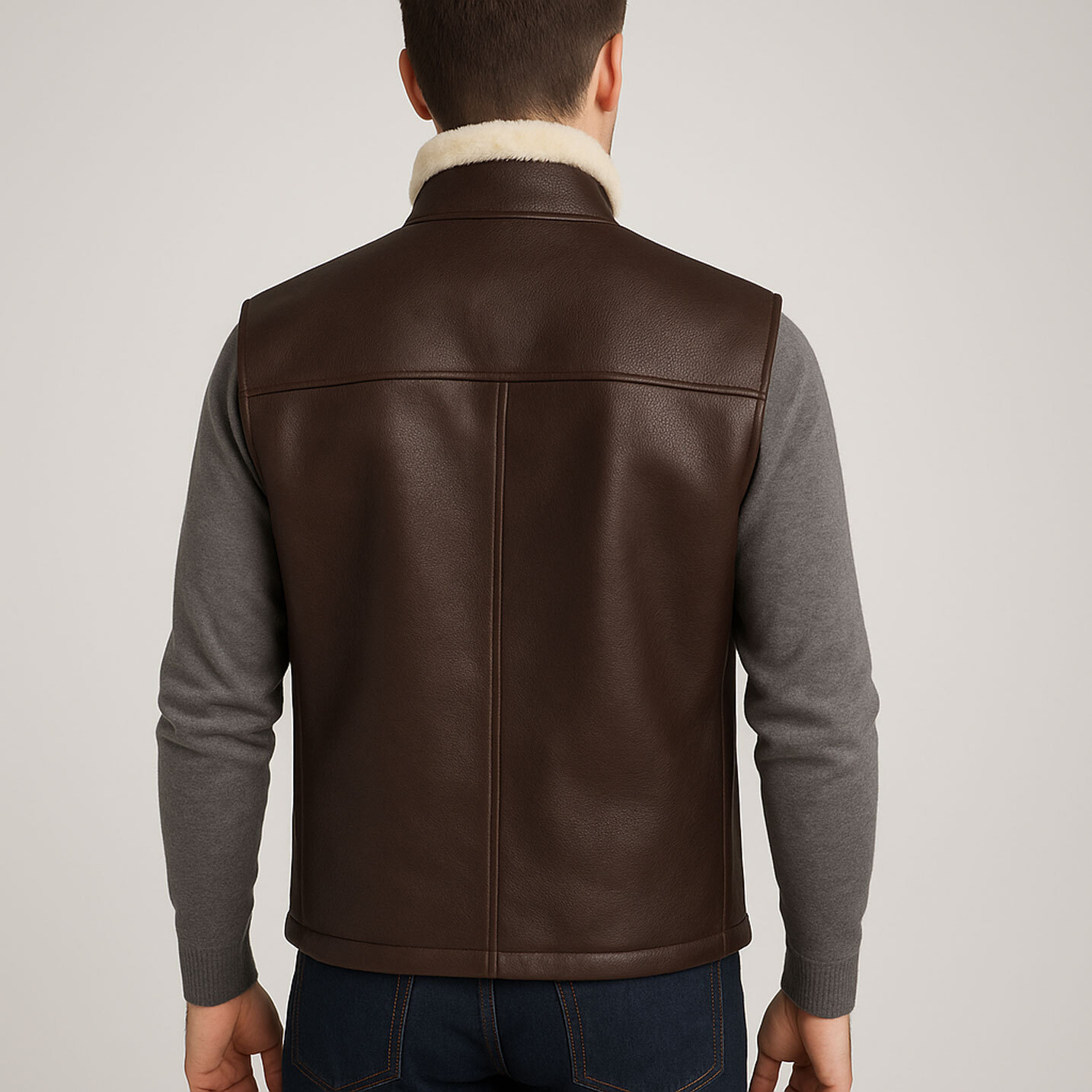 Vêtement en cuir Gilets Cuir  marron