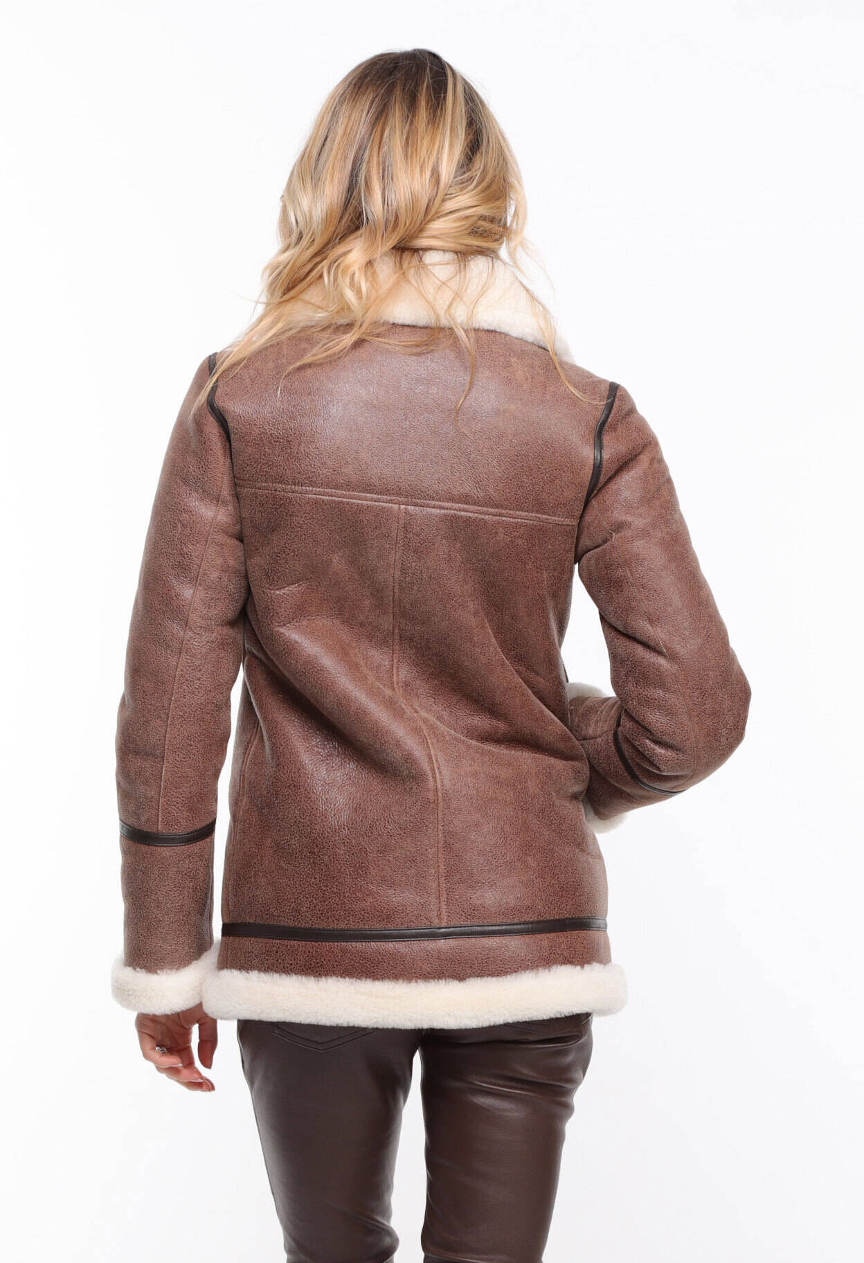 Vêtement en cuir Vestes cuir marron