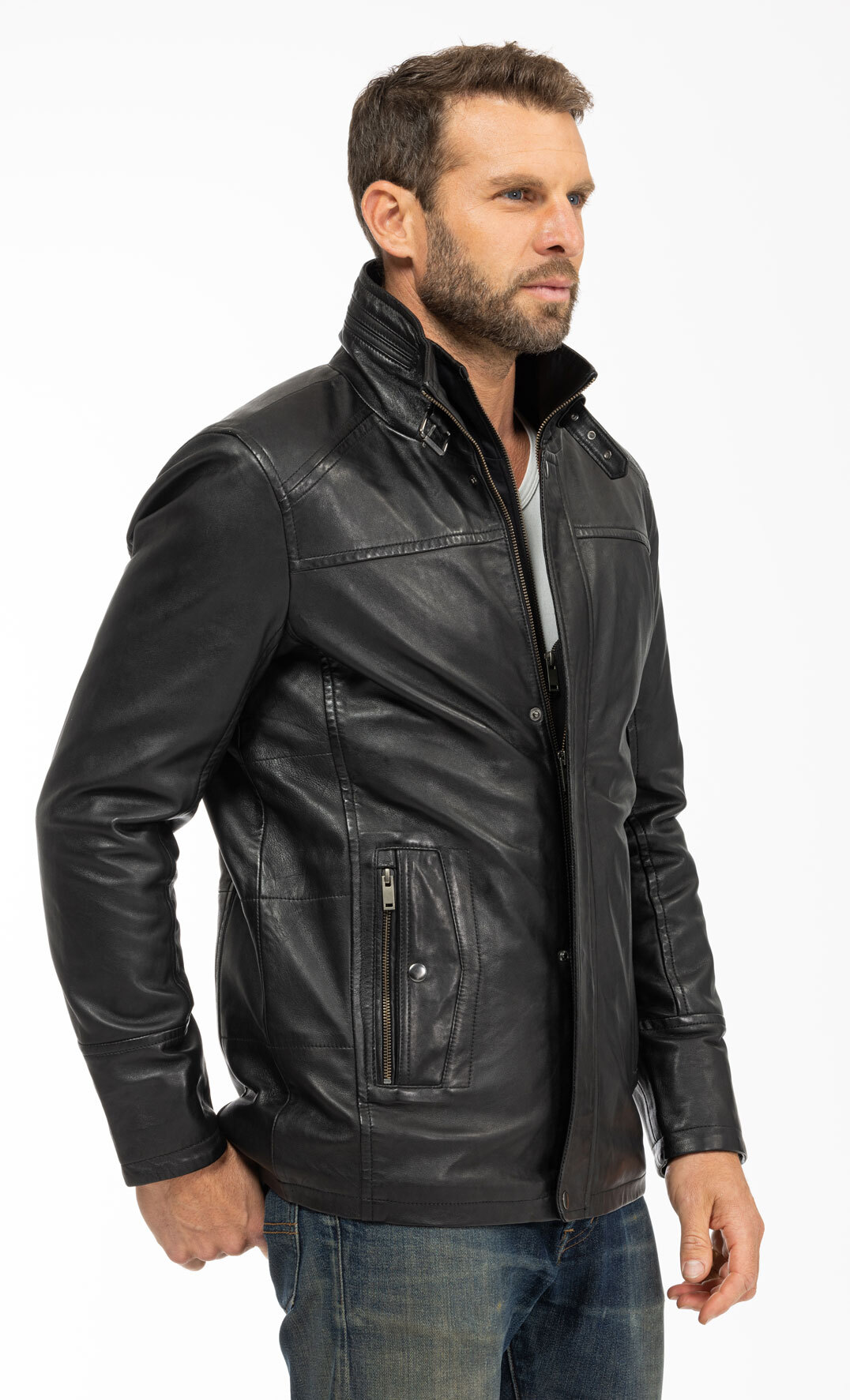 Vêtement en cuir Vestes & Trois Quart cuir noir