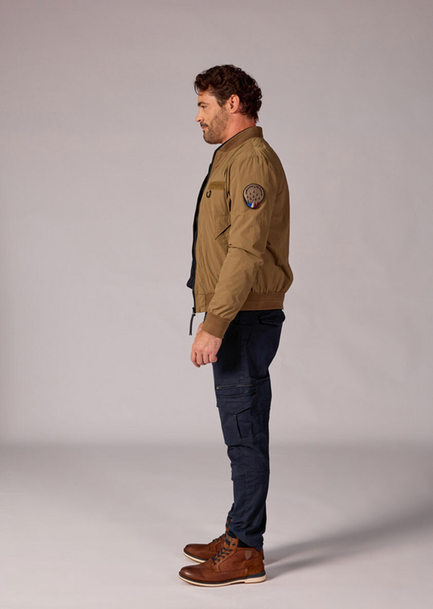 Vêtement en cuir Blousons textile vert