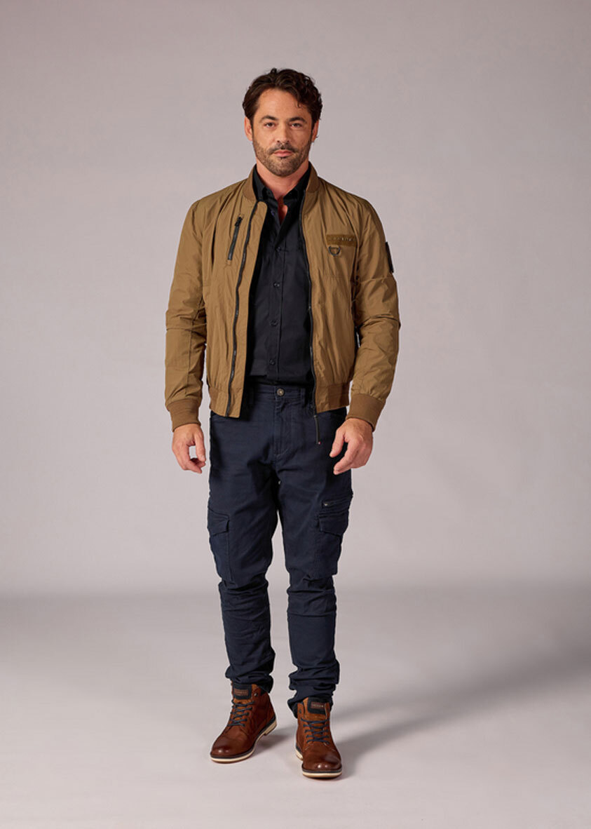 Vêtement en cuir Blousons textile vert