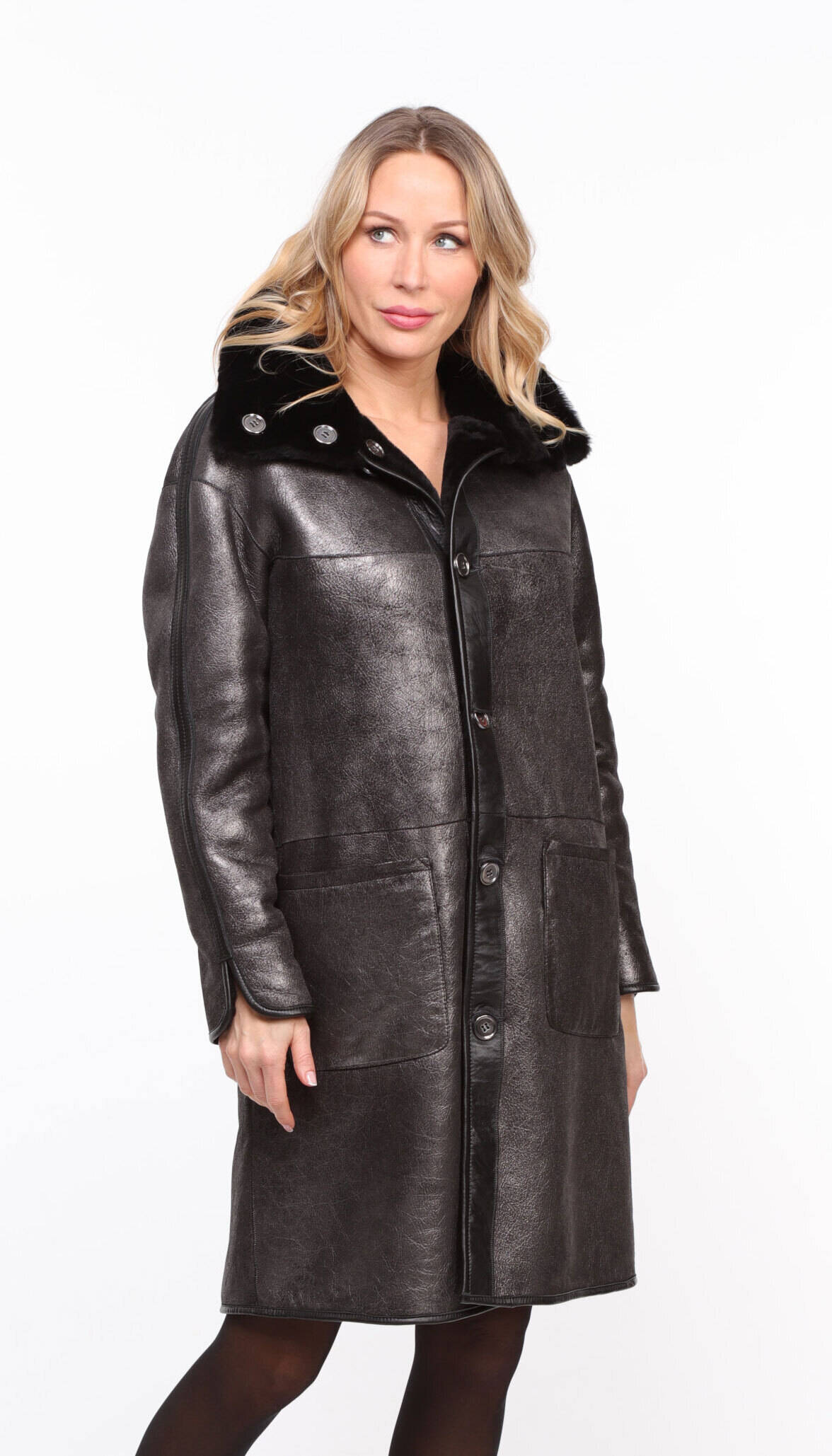 Vêtement en cuir Manteaux cuir noir