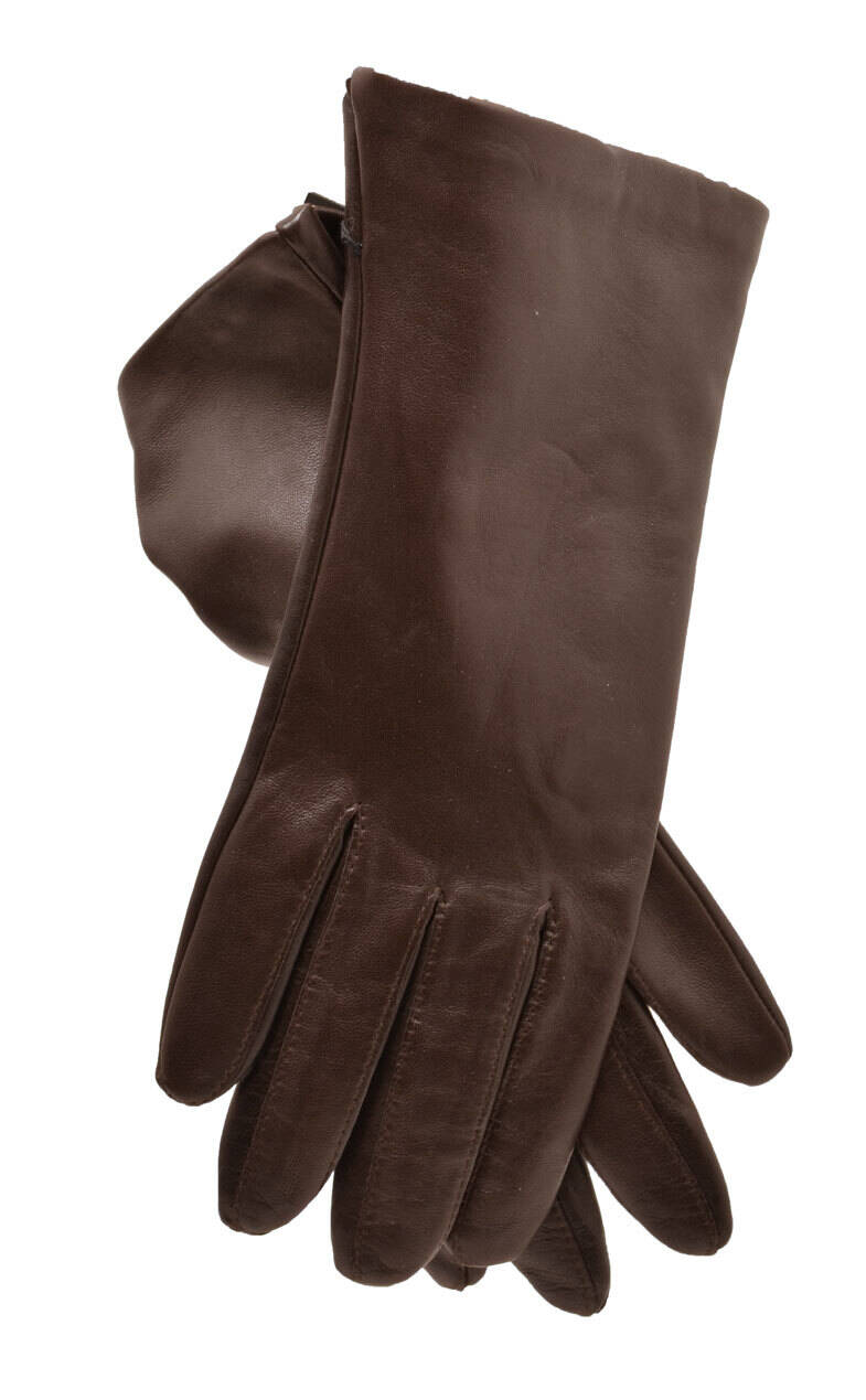 Gants cuir femme agneau marron 21001sn