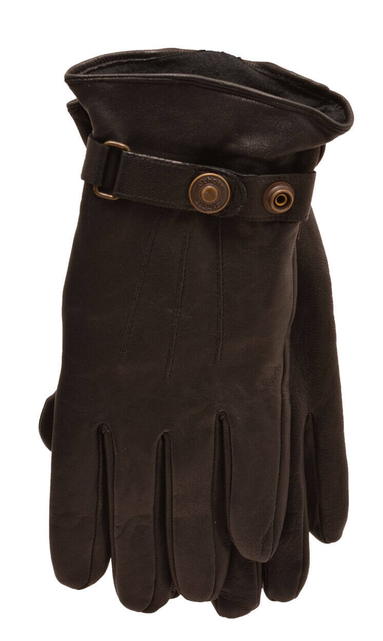 Gants cuir homme agneau noir  SCHOTT 1680