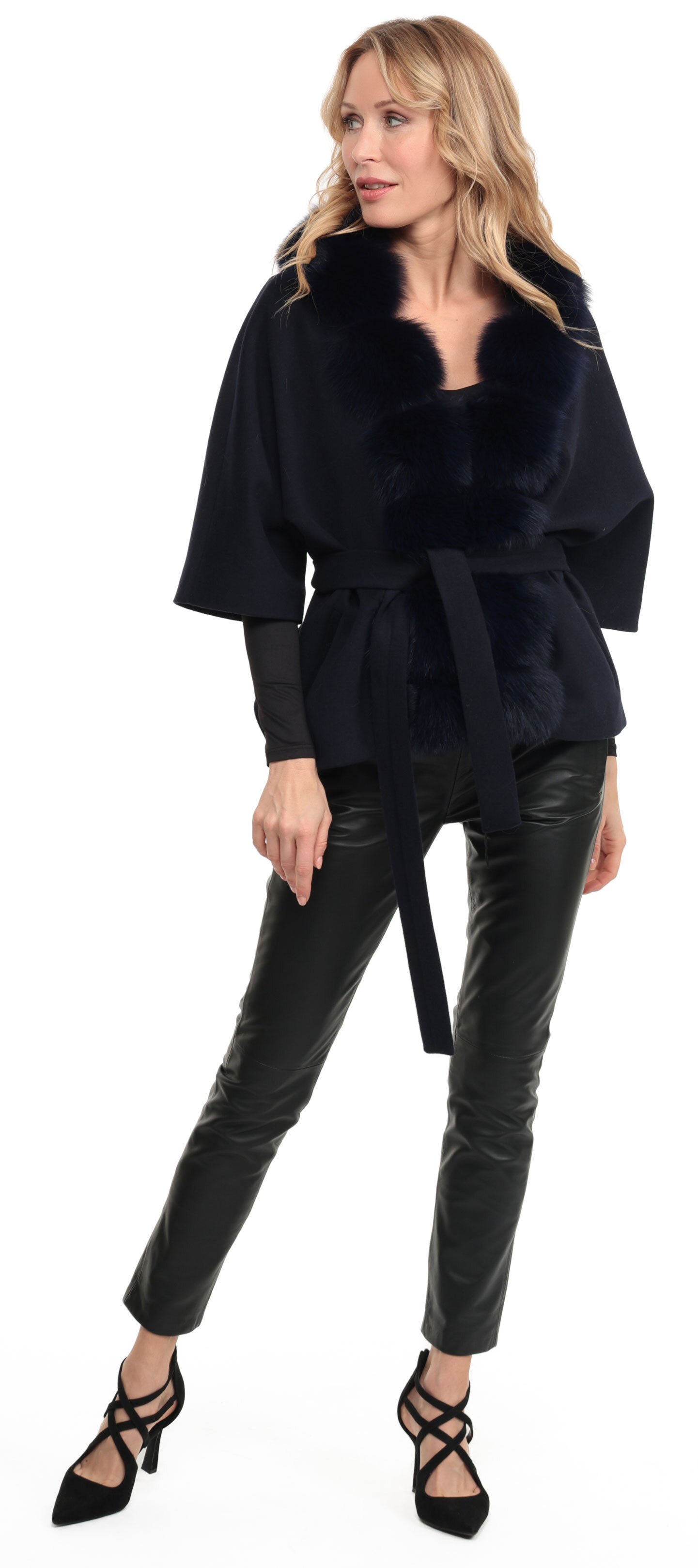 Vêtement en cuir Vestes cuir bleu