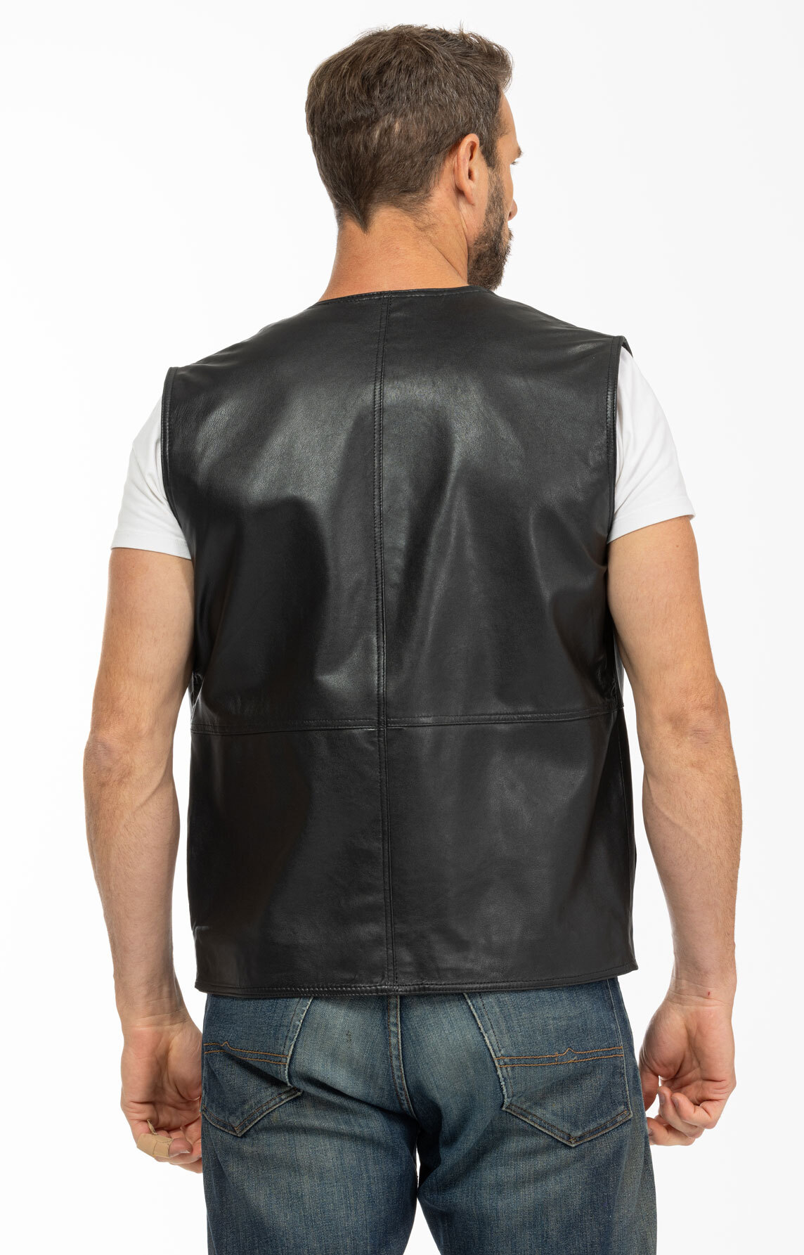 Vêtement en cuir Gilets Cuir  noir