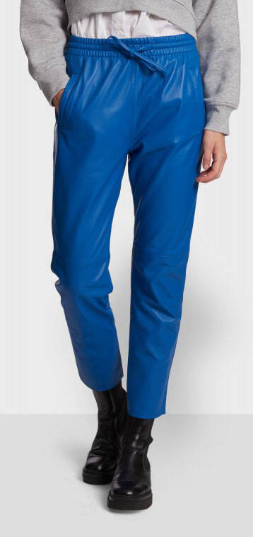 Vêtement en cuir Pantalon cuir bleu