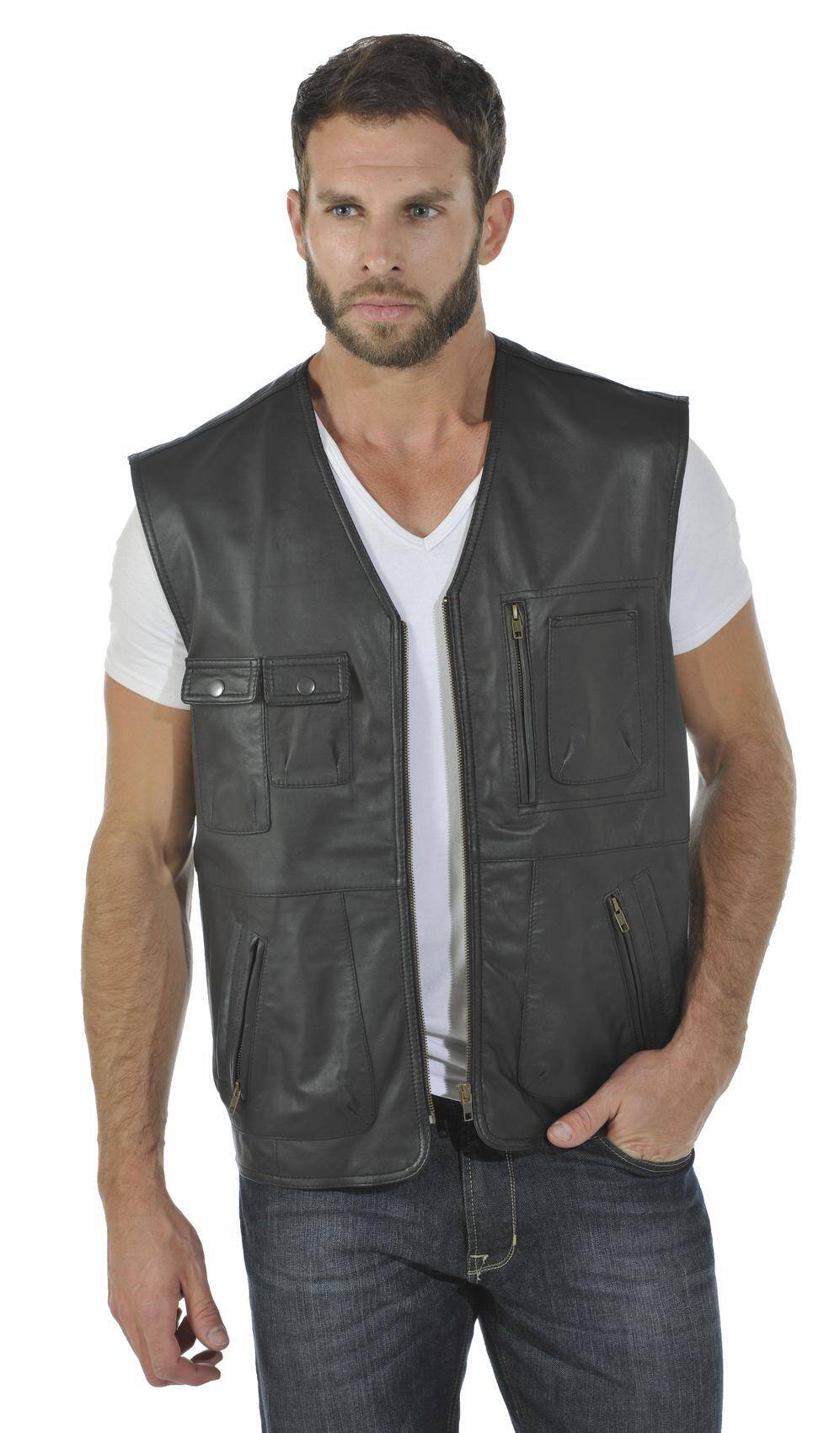 gilet reporter sans manche homme