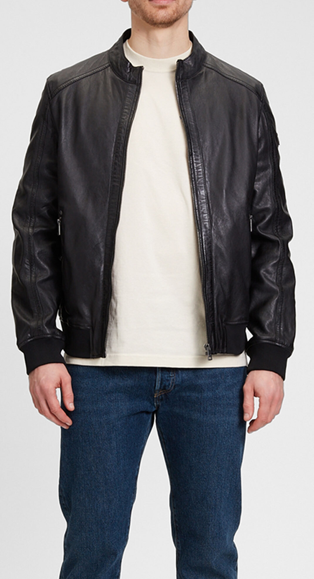 Vêtement en cuir Blousons cuir noir