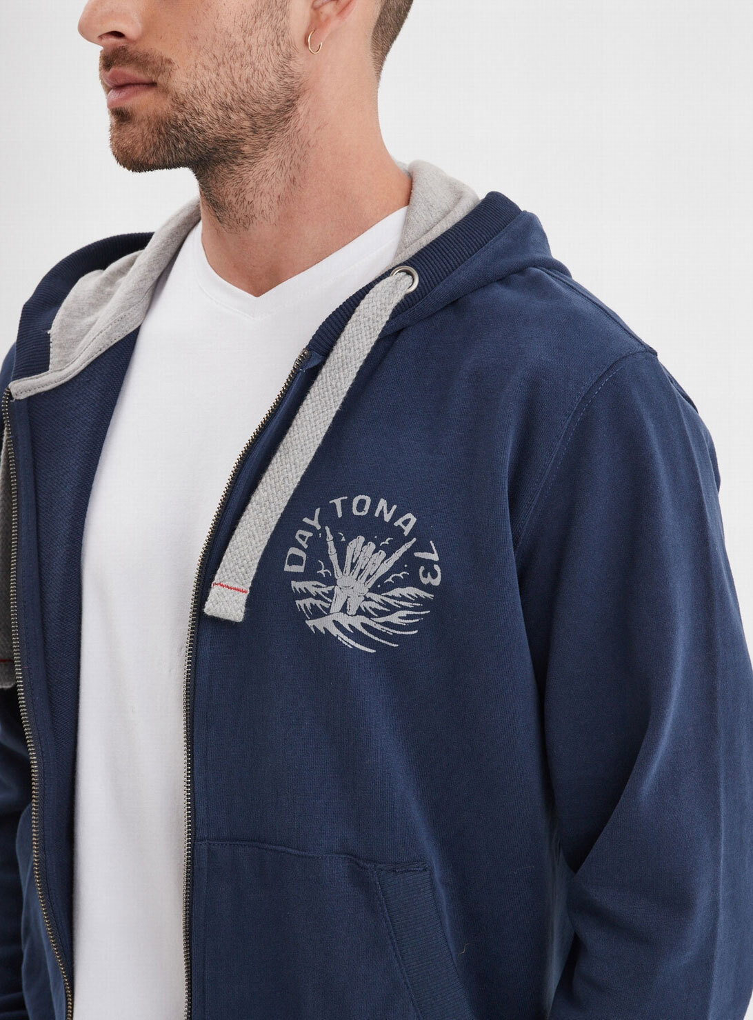 Vêtement en cuir Veste, parka & doudoune textile bleu