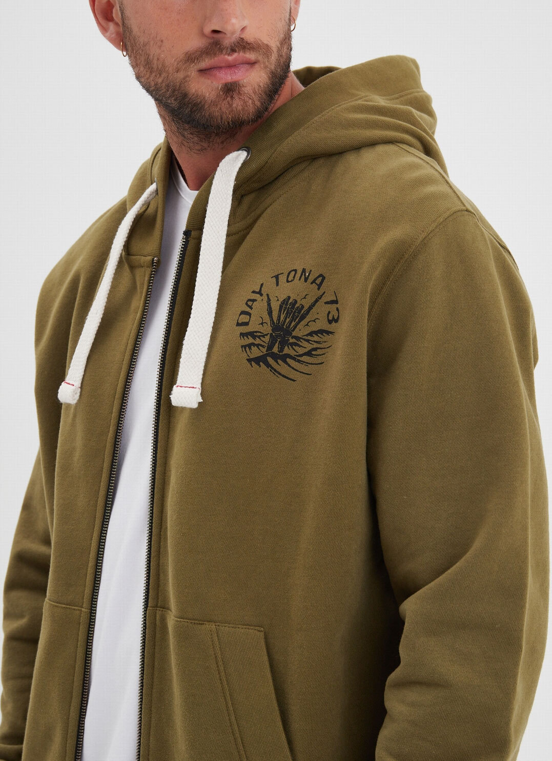 Vêtement en cuir Veste, parka & doudoune textile kaki