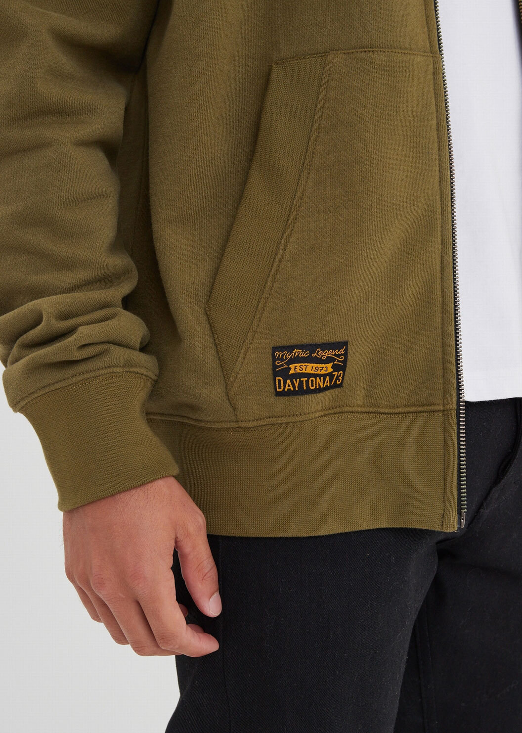 Vêtement en cuir Veste, parka & doudoune textile kaki