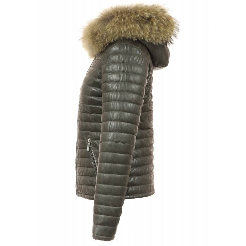 Doudoune véritable fourrure femme shop