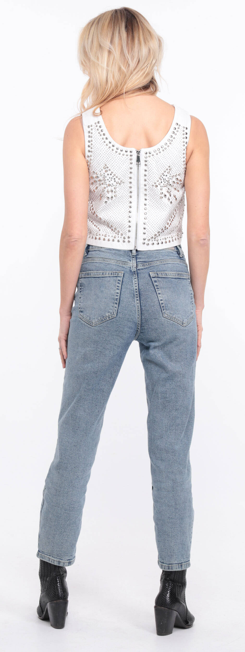 Vêtement en cuir Vestes cuir blanc