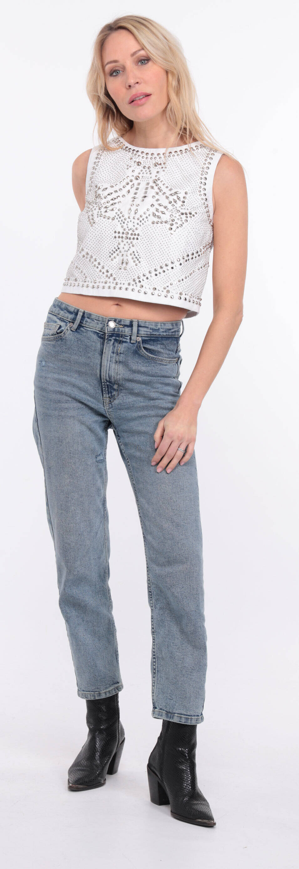 Vêtement en cuir Vestes cuir blanc