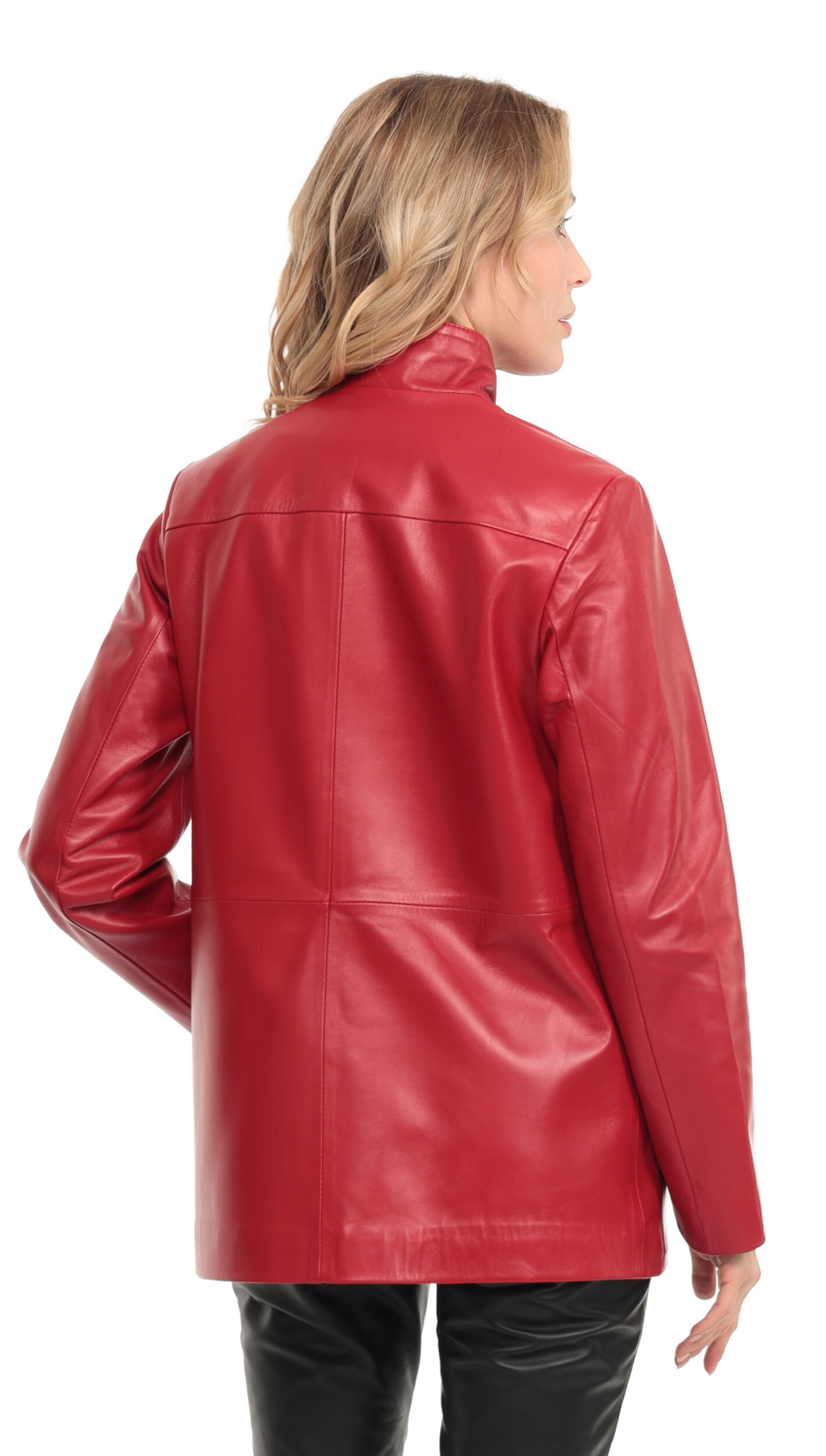 Vêtement en cuir Vestes cuir rouge