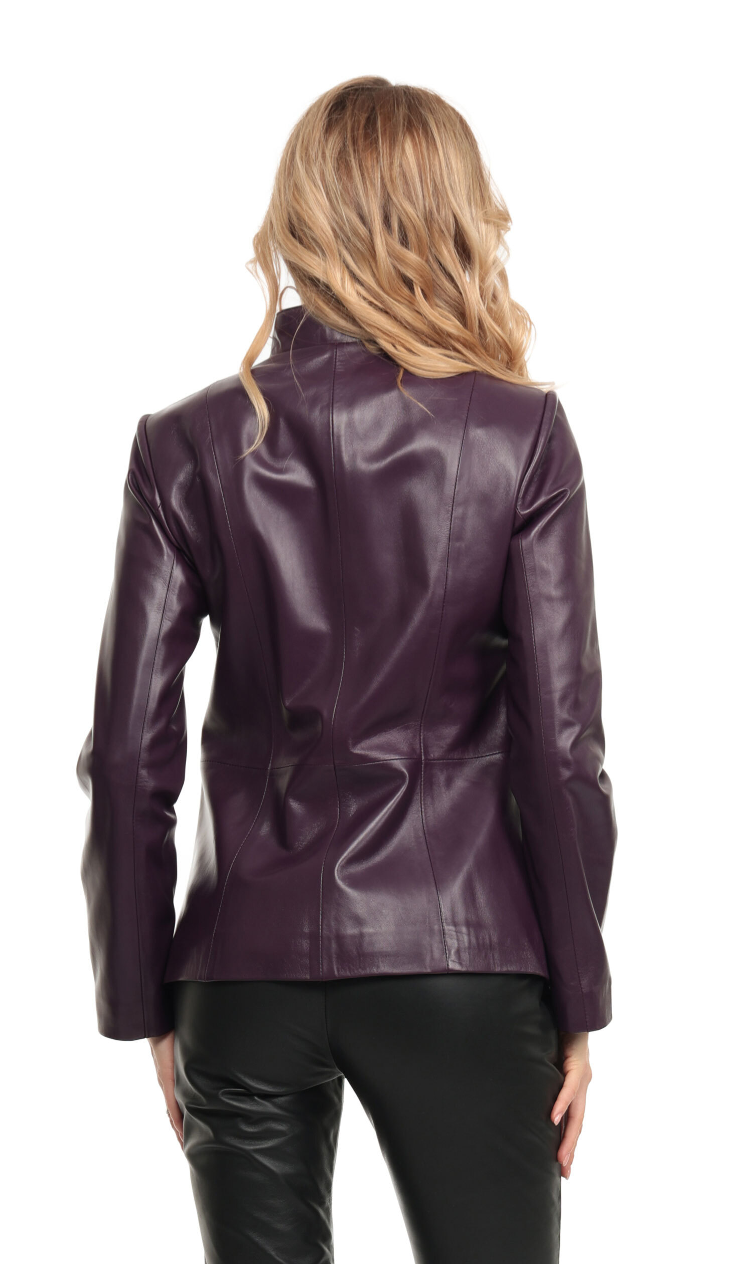 Vêtement en cuir Vestes cuir violet