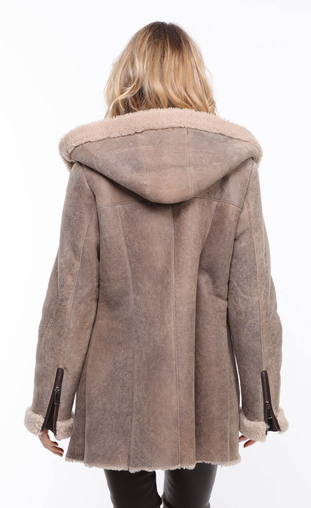 Vêtement en cuir Manteaux cuir beige, gris