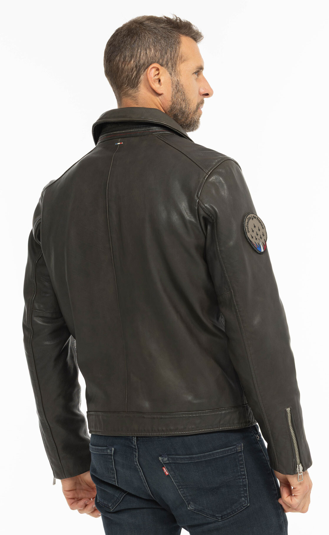 Vêtement en cuir Blousons cuir kaki