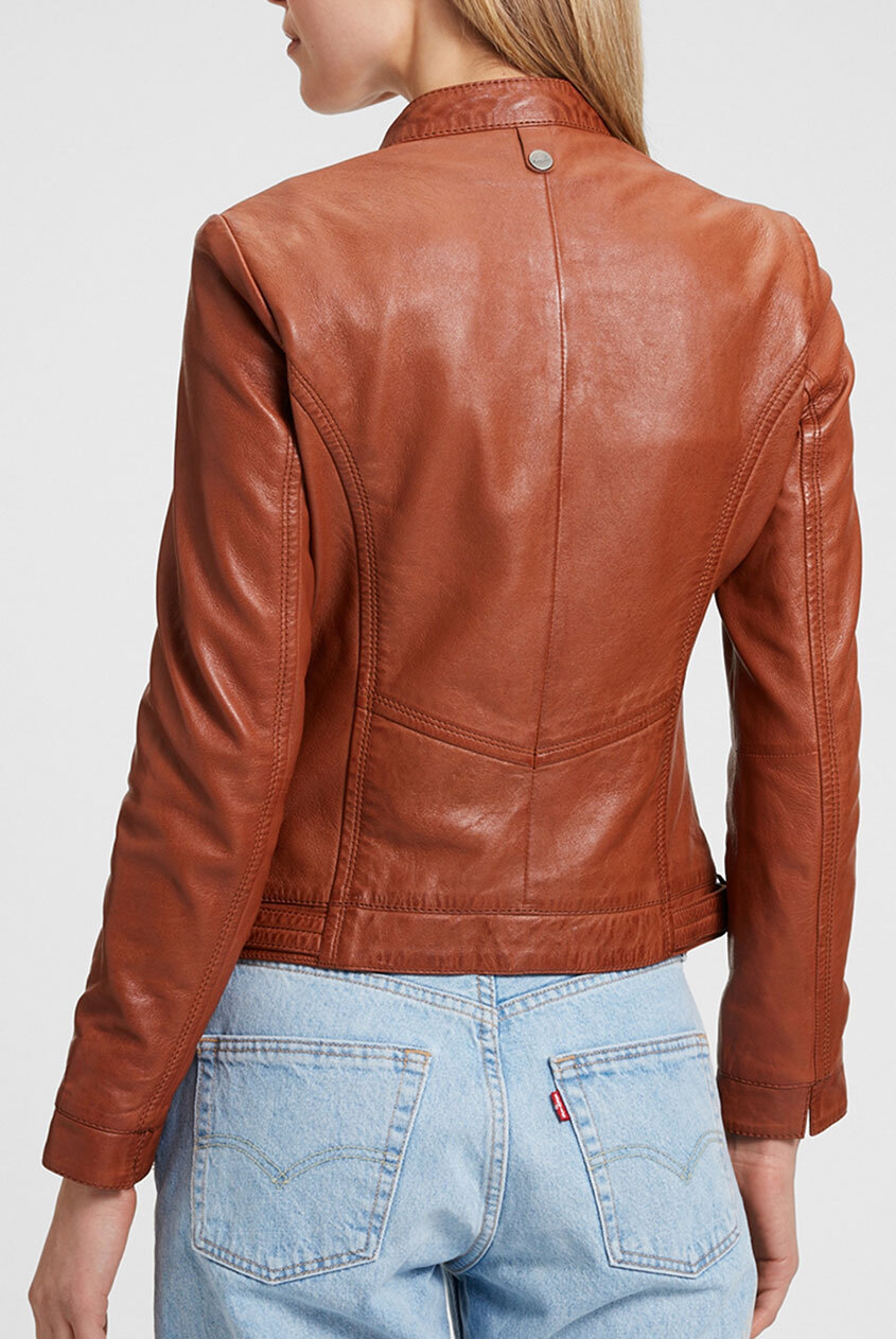 Vêtement en cuir Blousons cuir cognac