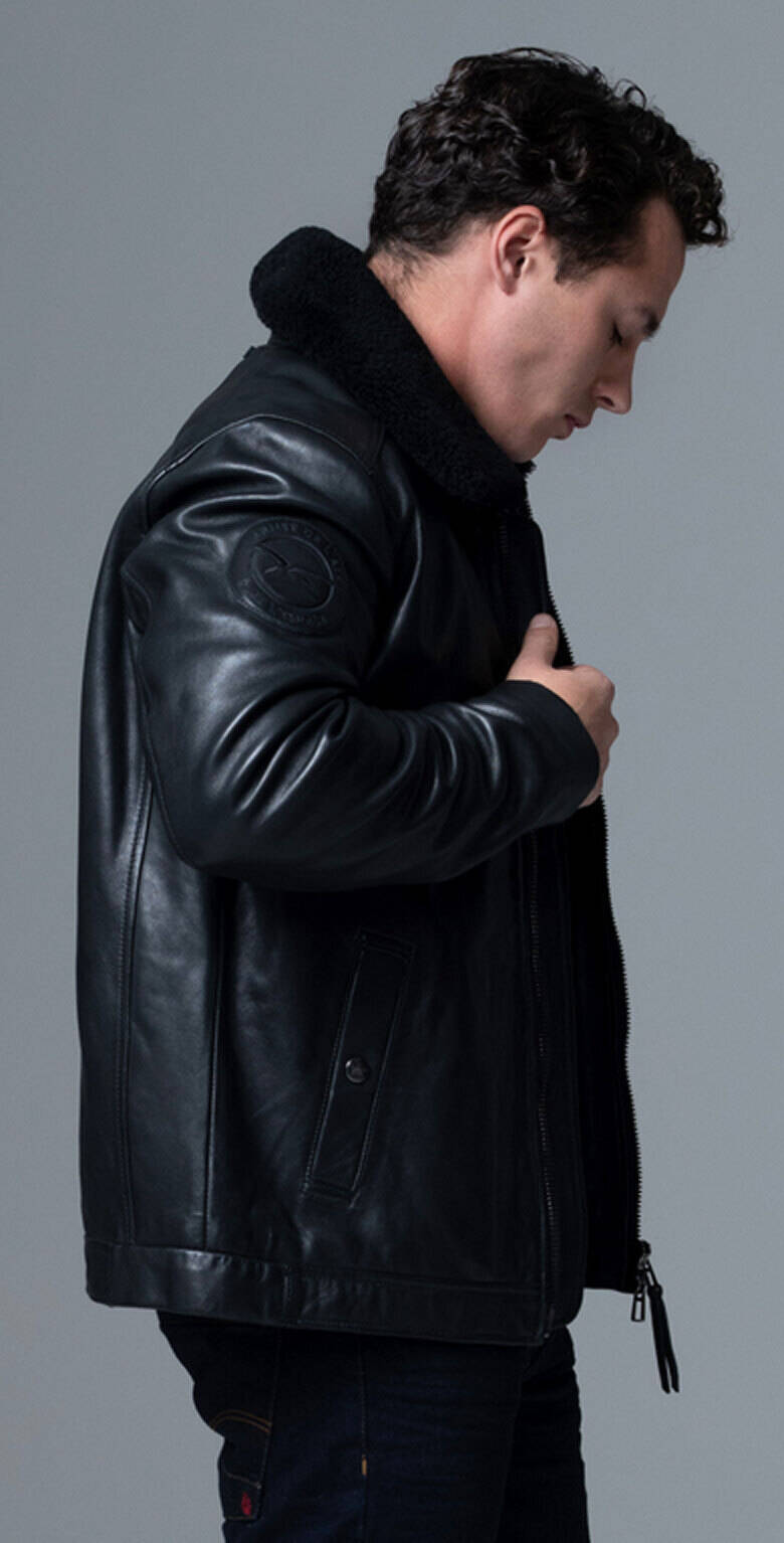 Vêtement en cuir Blousons cuir noir