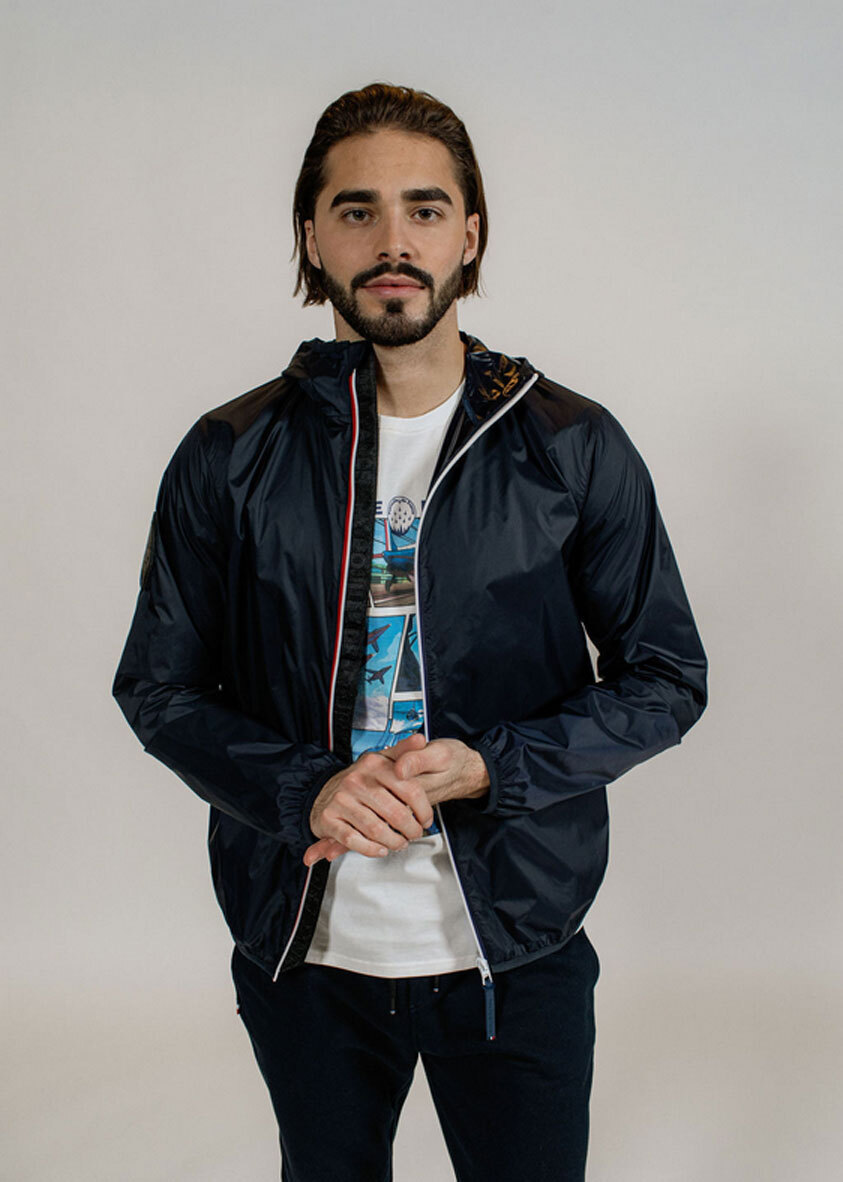 Vêtement en cuir Blousons textile bleu