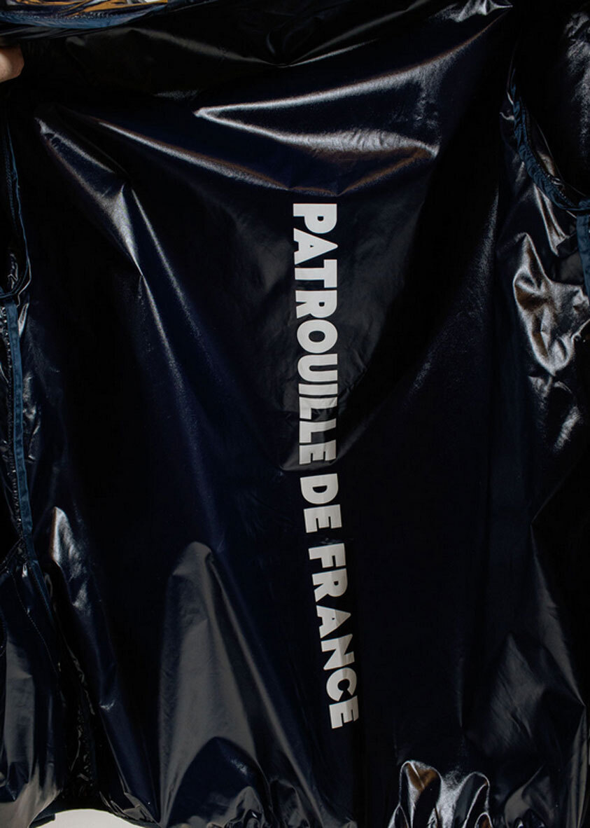 Vêtement en cuir Blousons textile bleu