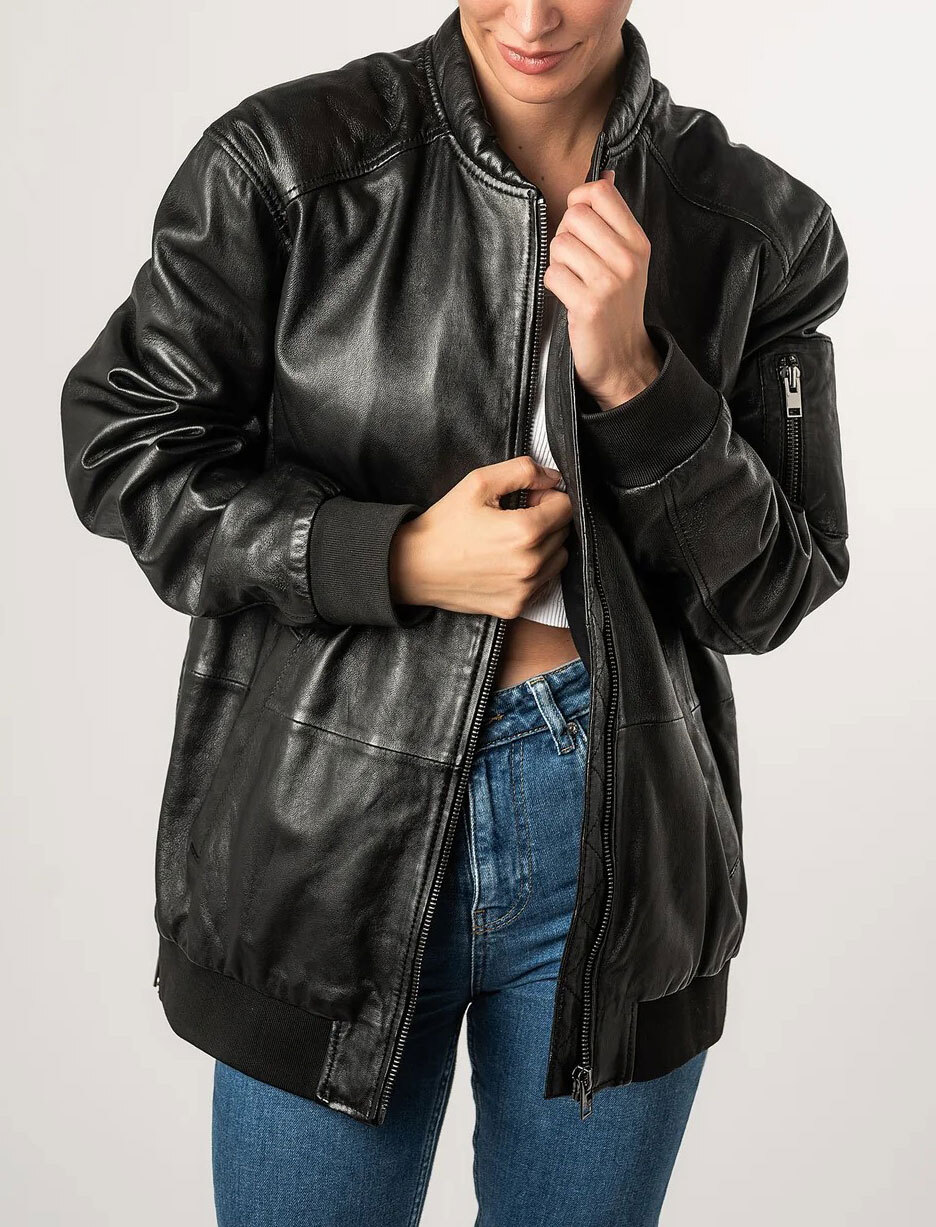 Vêtement en cuir Blousons cuir noir