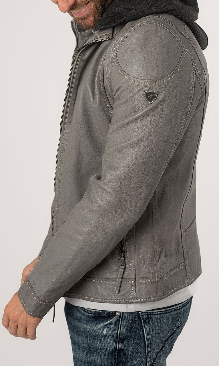 Vêtement en cuir Blousons cuir gris