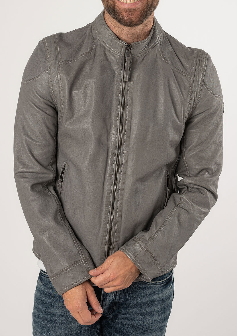 Vêtement en cuir Blousons cuir gris