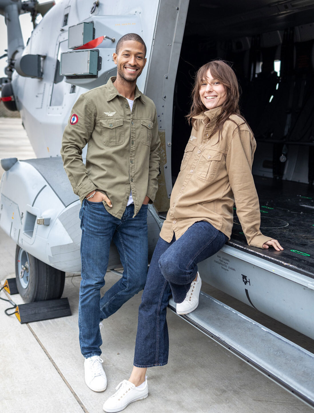 Vêtement en cuir Chemise beige