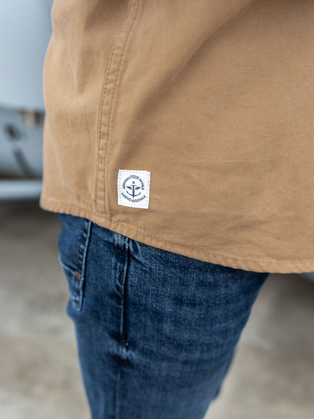 Vêtement en cuir Chemise beige