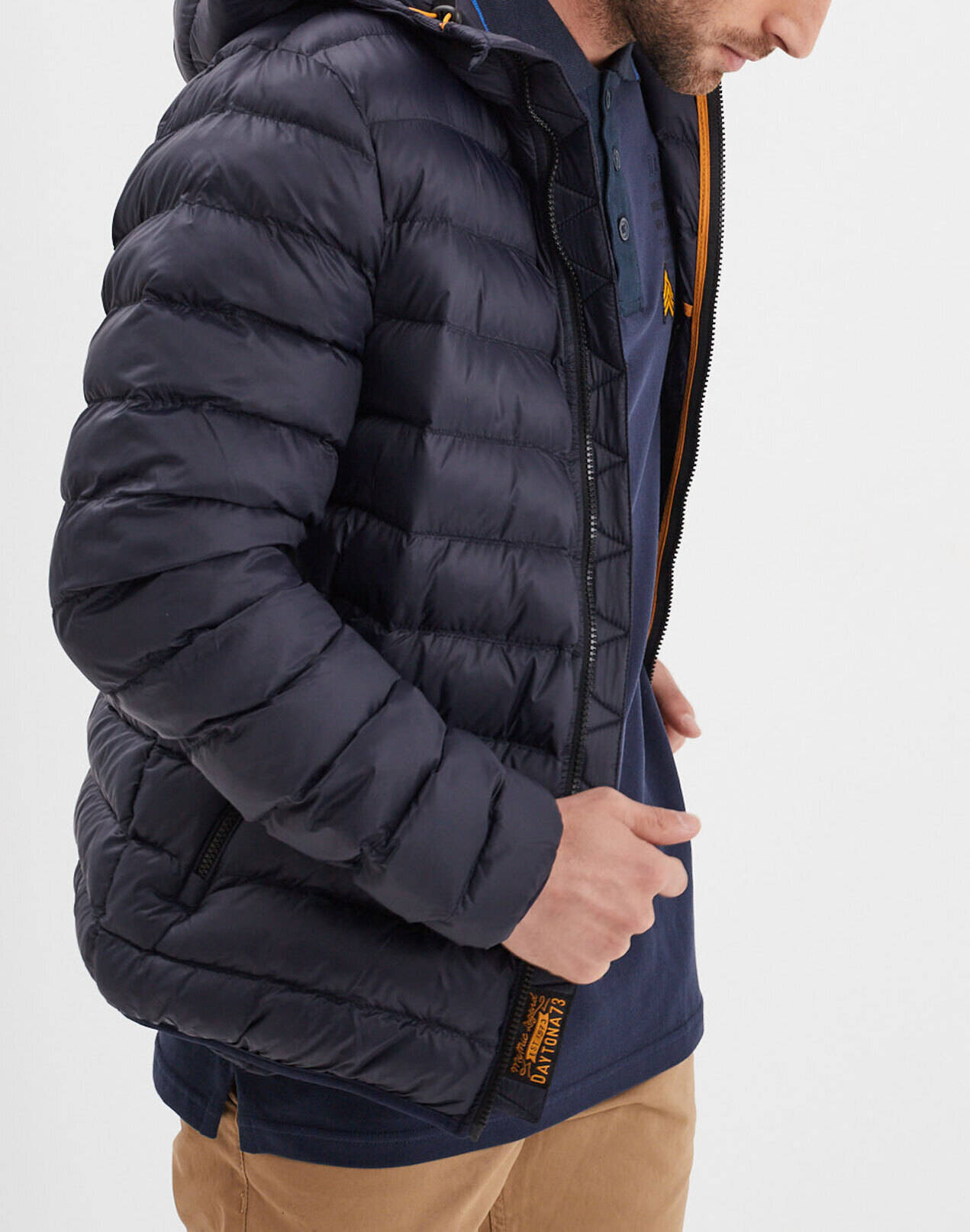 Vêtement en cuir Veste, parka & doudoune textile bleu