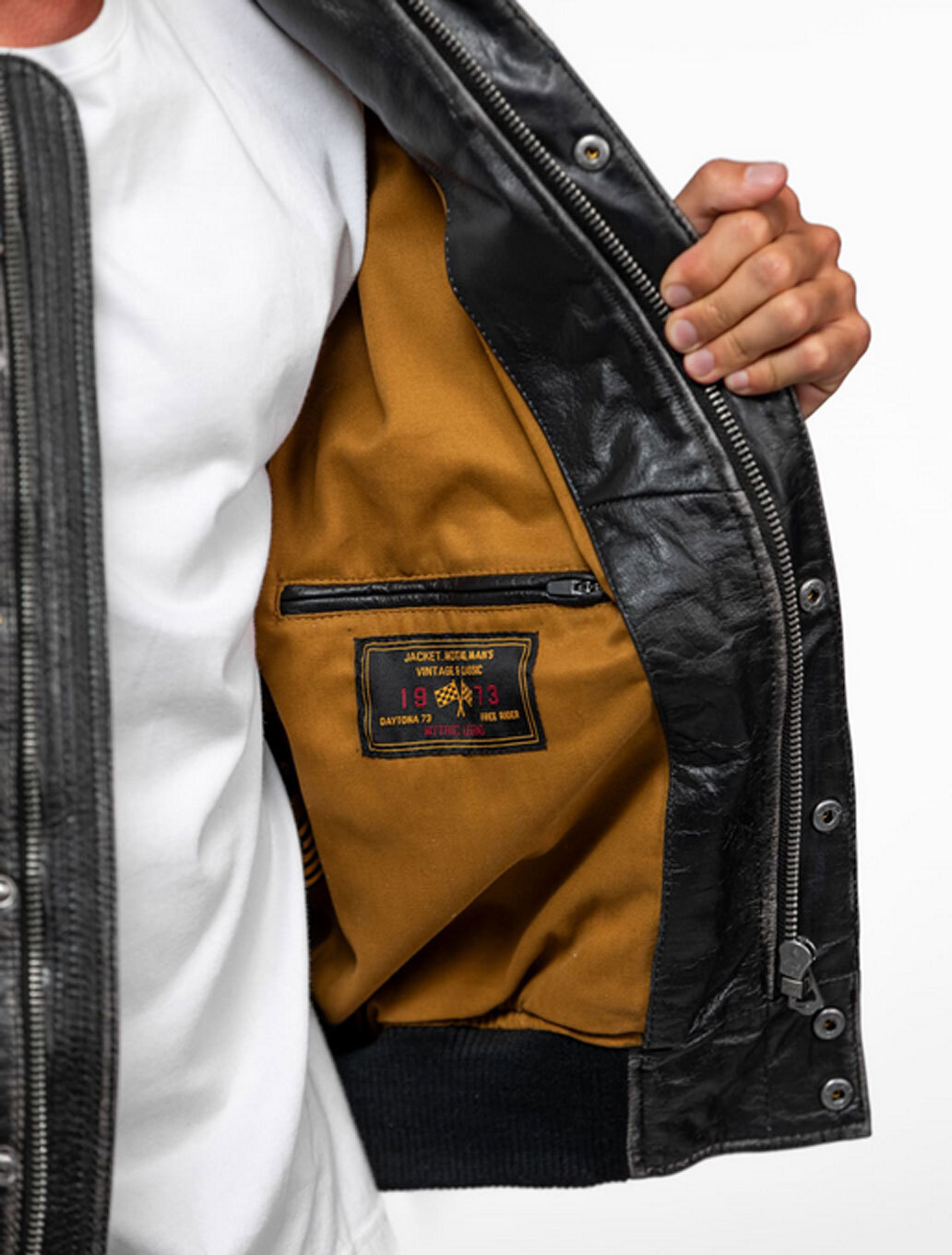 Vêtement en cuir Blousons cuir noir