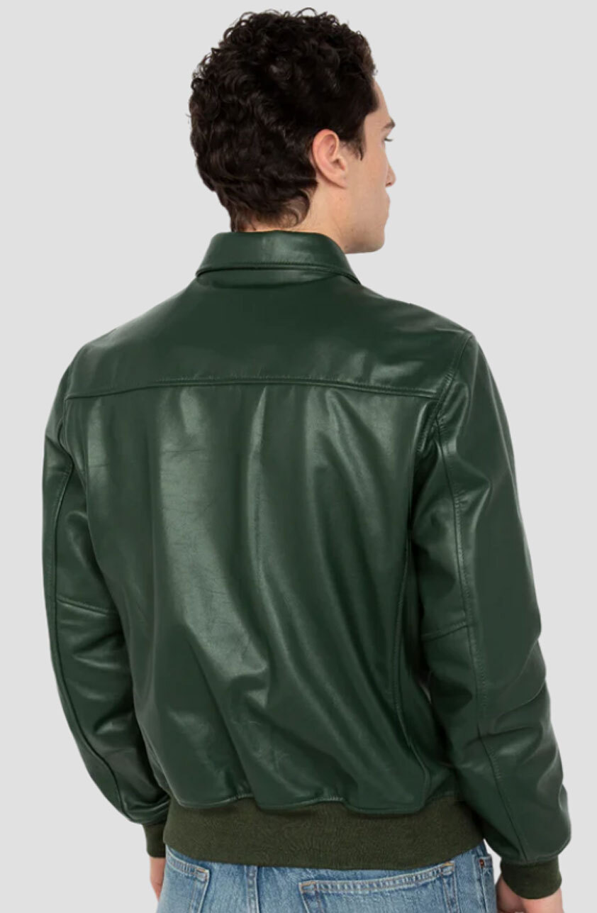 Vêtement en cuir Blousons cuir vert