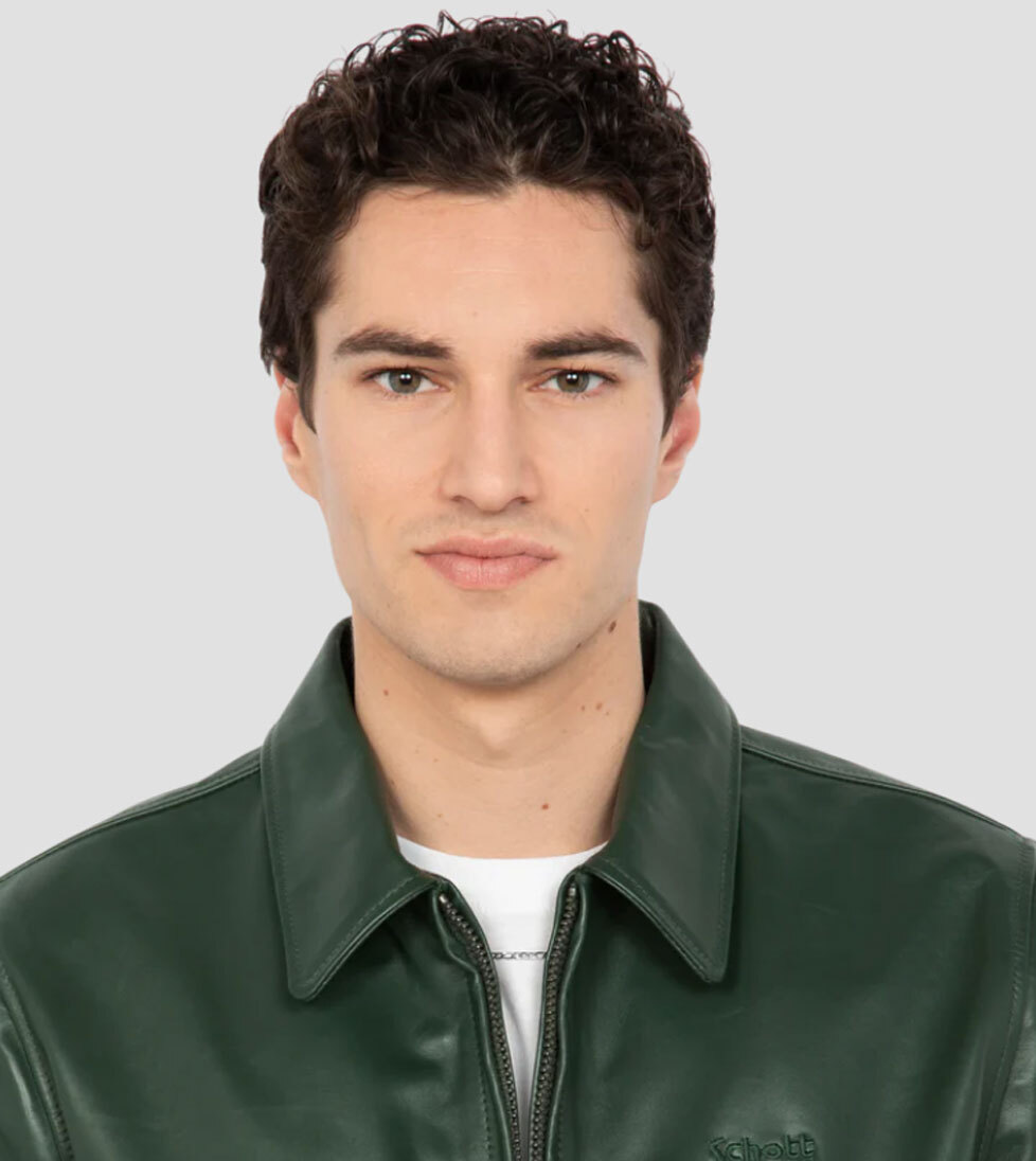 Vêtement en cuir Blousons cuir vert