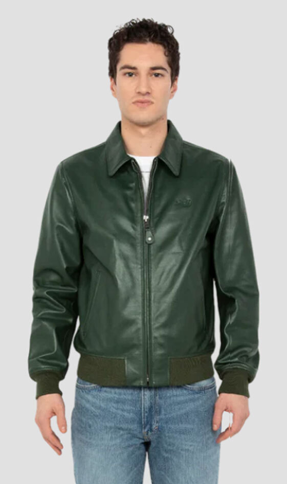 Vêtement en cuir Blousons cuir vert