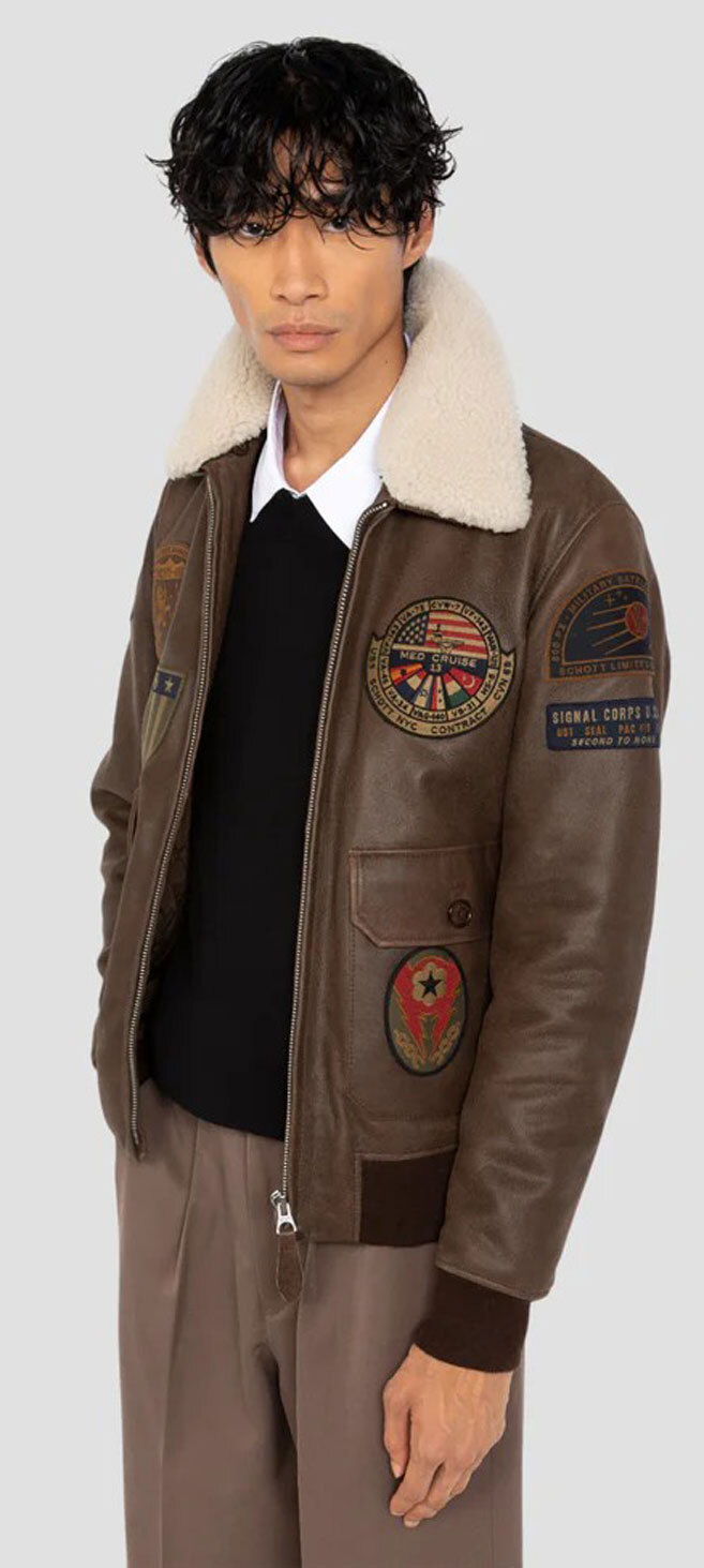 Vêtement en cuir Blousons cuir marron