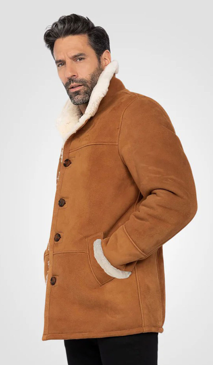 Vêtement en cuir Vestes & Trois Quart cuir cognac