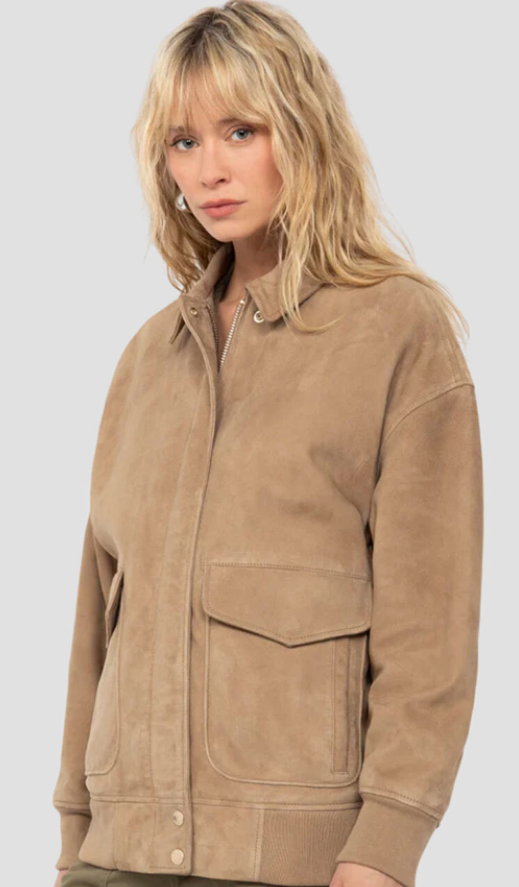 Vêtement en cuir Blousons cuir beige