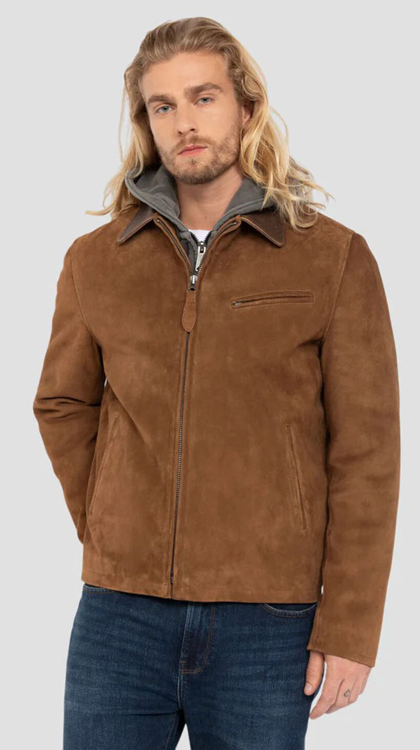 Vêtement en cuir Blousons cuir cognac