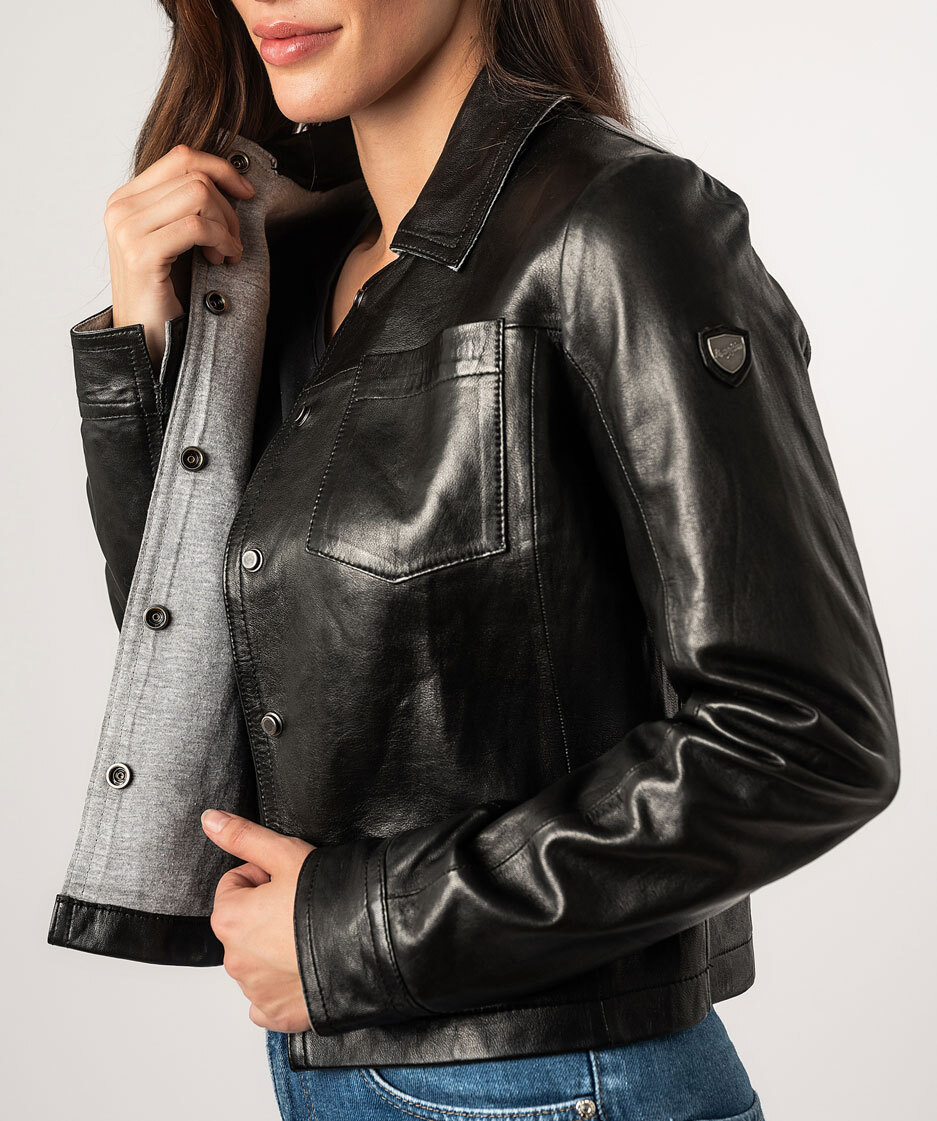 Vêtement en cuir Vestes cuir noir