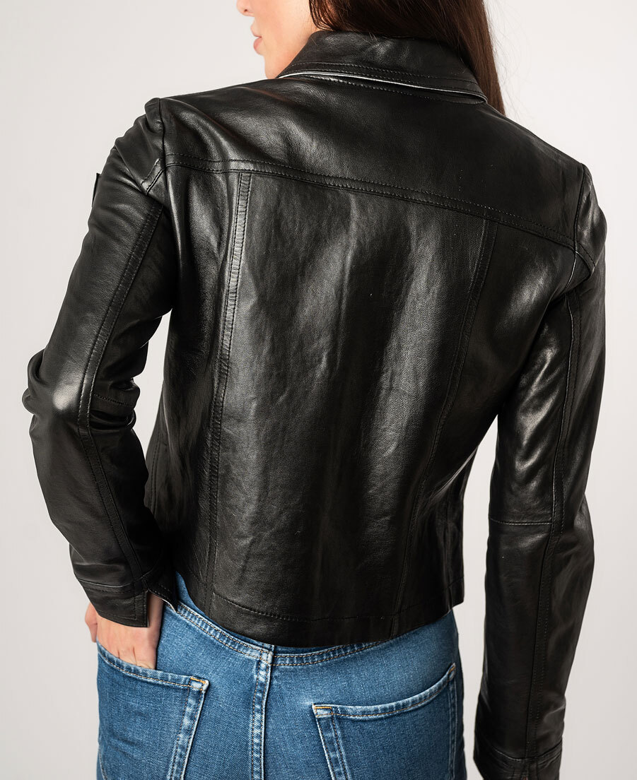 Vêtement en cuir Vestes cuir noir