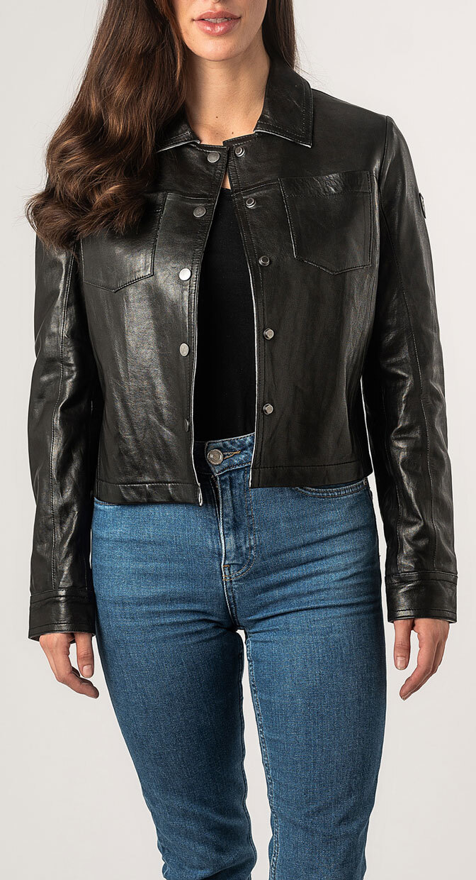 Vêtement en cuir Vestes cuir noir