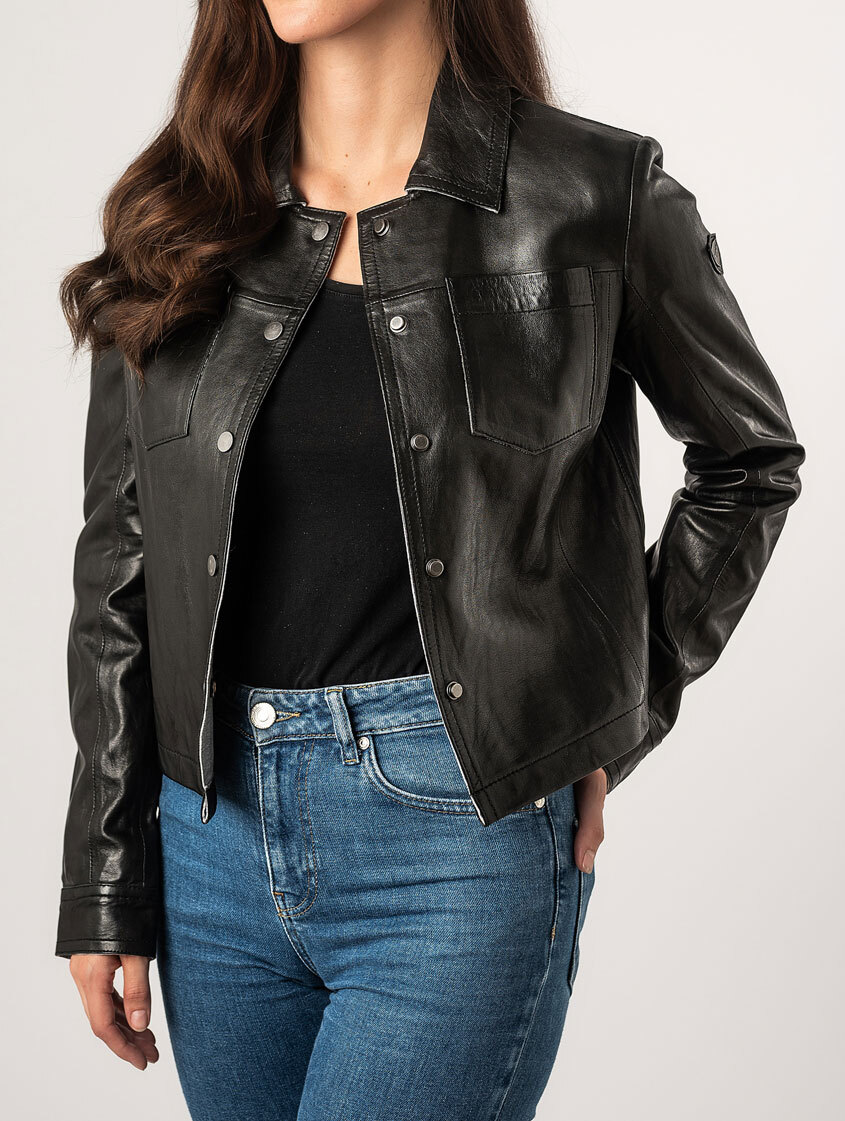 Veste Courte En Cuir Pour Femme – Style Motard Britannique, Doublée, Coupe Cintrée – Taille 14