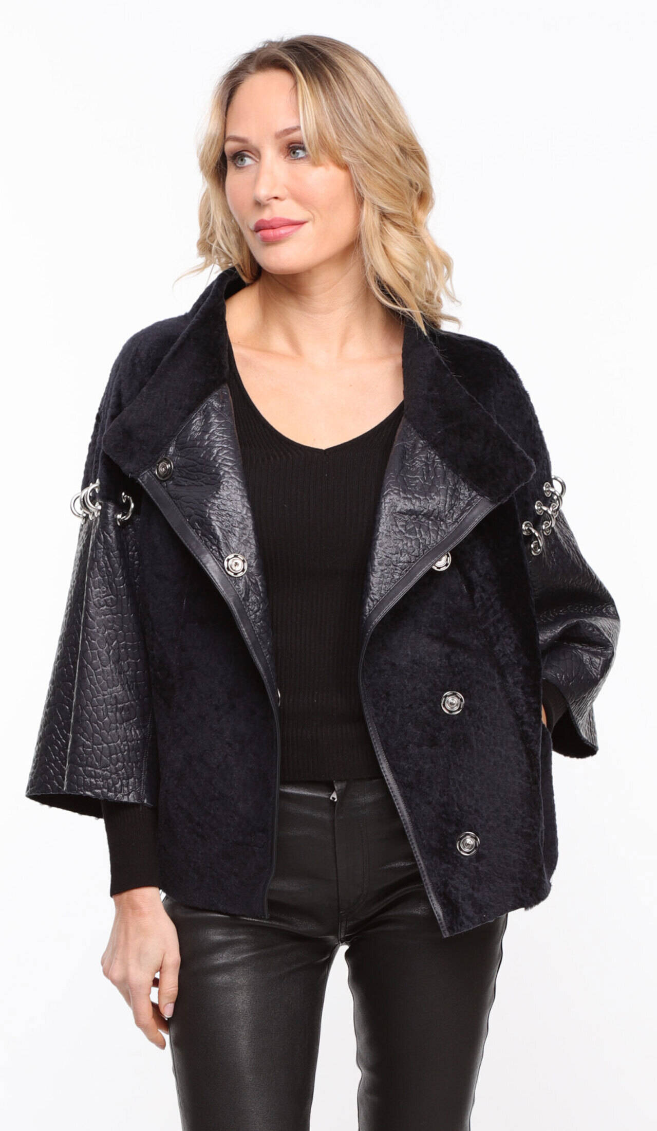 Vêtement en cuir Vestes cuir noir