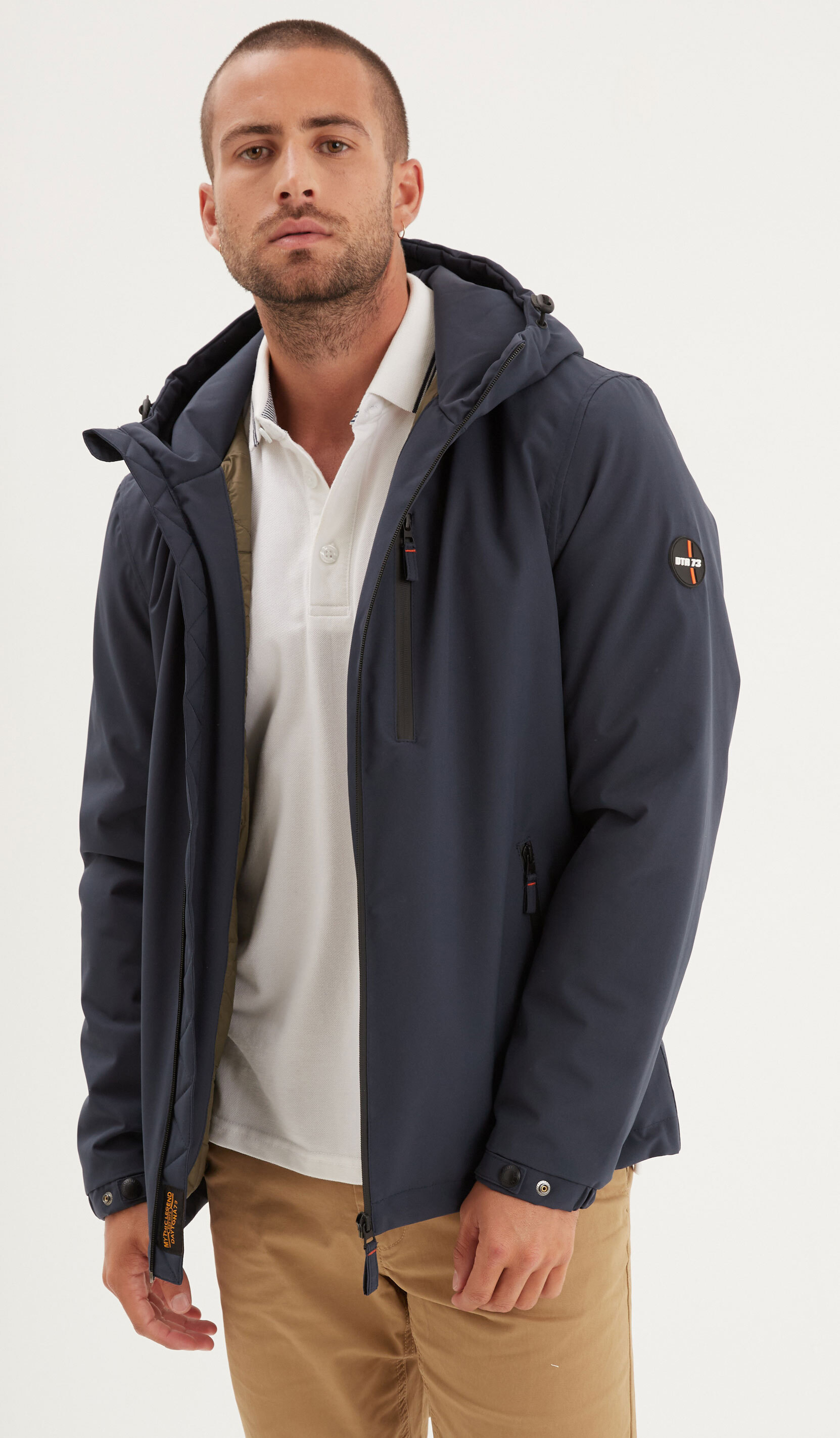 Vêtement en cuir Veste, parka & doudoune textile bleu